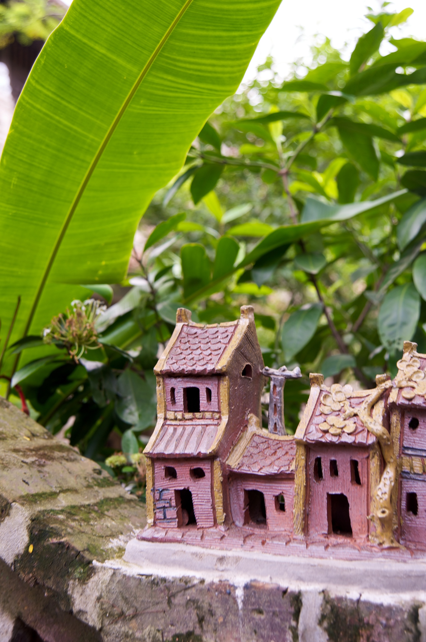 Little house under the banana leaf